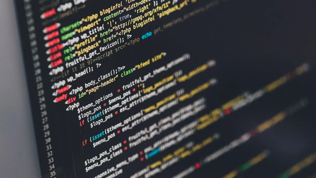 Source code displayed on a screen